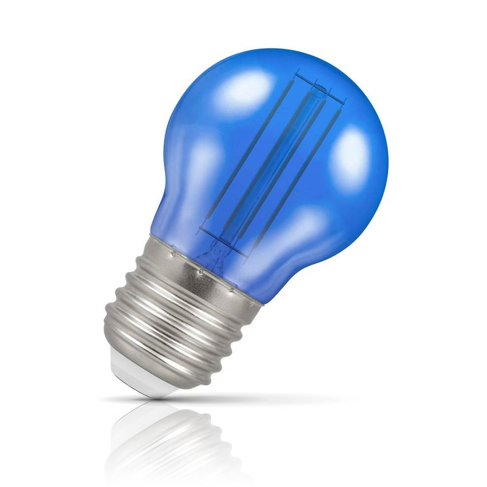 Crompton Golfball LED Light Bulb E27 4.5W (25W Eqv) Blue IP65 Harlequin