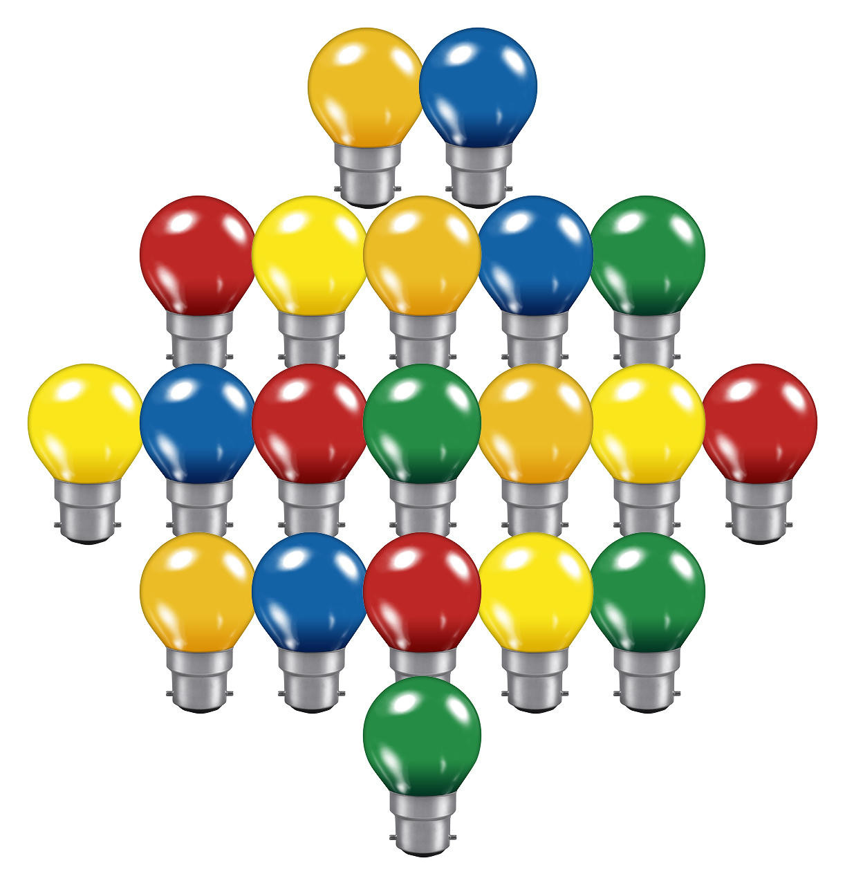 Crompton Lamps 15W Festoon Golfball B22 Dimmable (20 Pack) Mixed
