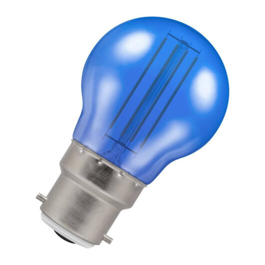Crompton Lamps LED Golfball 4.5W B22 Harlequin IP65 Blue Translucent