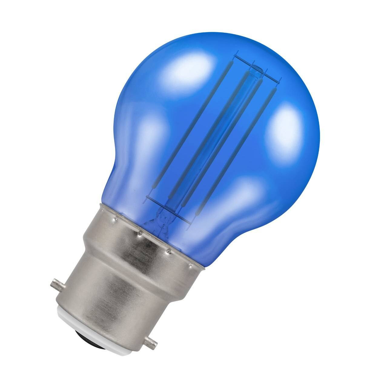 Crompton Lamps LED Golfball 4.5W B22 Harlequin IP65 Blue Translucent