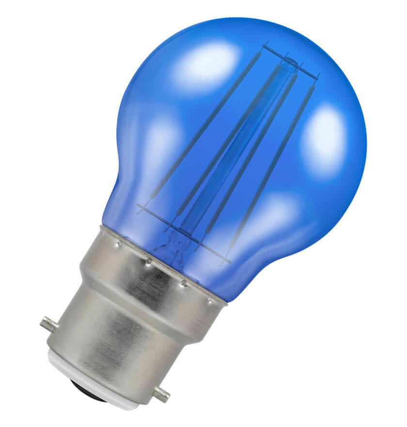 Crompton Lamps LED Golfball 4W B22 Harlequin IP65 Blue Translucent