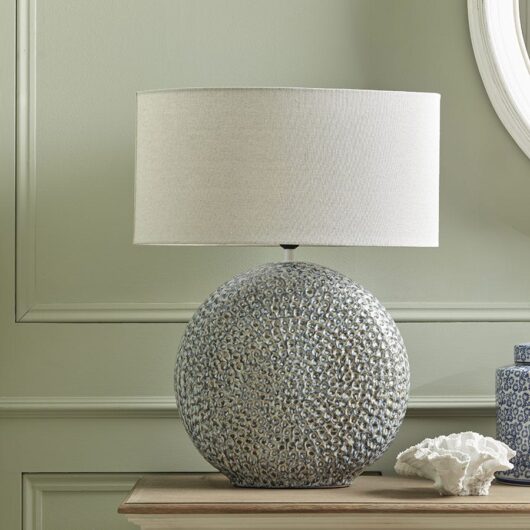 Blue Spiral Table Lamp