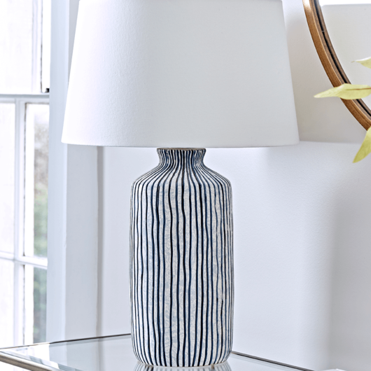 Blue Stripe Table Lamp