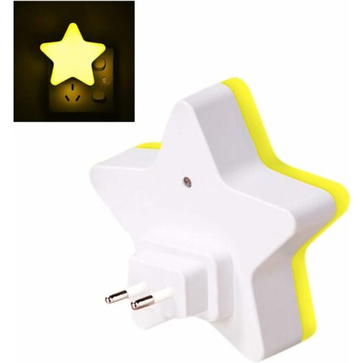 Coavas - 2pcs led sensor night light in white with automatic function with motion detector i safety light i socket lamp i wall lamp i orientation