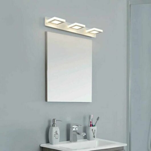Mirror Lamp Bathroom Wall Lamp Tricolor Light, 15W Modern Indoor Bathroom Light Lamp Bathroom Lighting, Adjustable to 360Ḟ, 48CM [Energy Class a+] 3