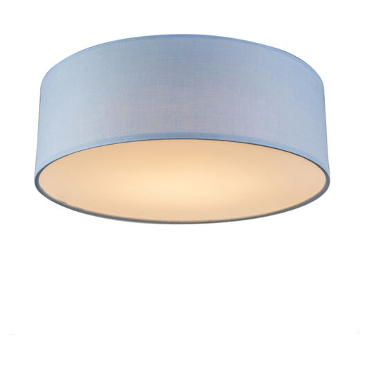 Qazqa - Ceiling Lamp Blue 30 cm Incl. led - Drum led