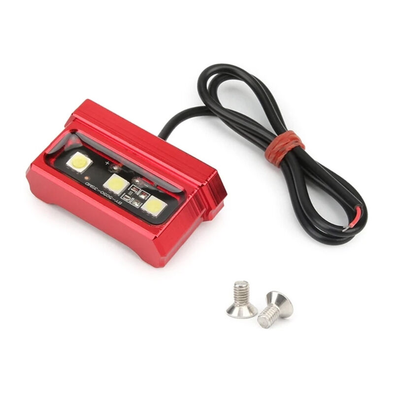 Gotrays - Motorcycle License Plate Light 12V Decorative Frame Rear Light Number Light Universal Indicator Motorcycle Accessories,Red