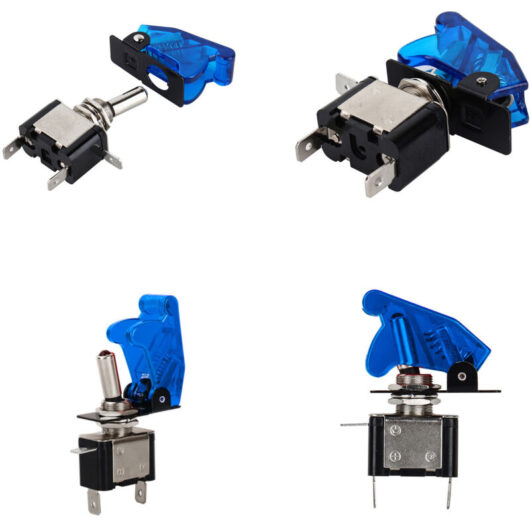 4 Pack, Car Rocker Switch, 12V Metal Switch LED Light Rocker Switch Button 16mm, Suitable for Cars