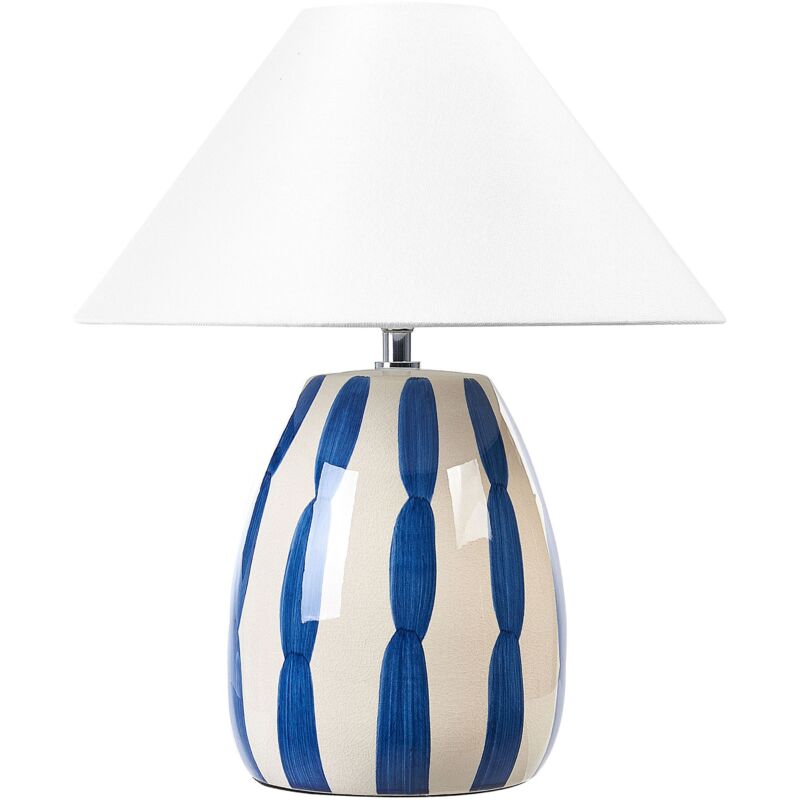 Table Lamp LUCHETTI Ceramic White/ Blue