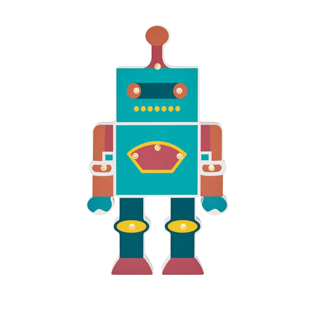 Glow Robot Table Lamp - Blue