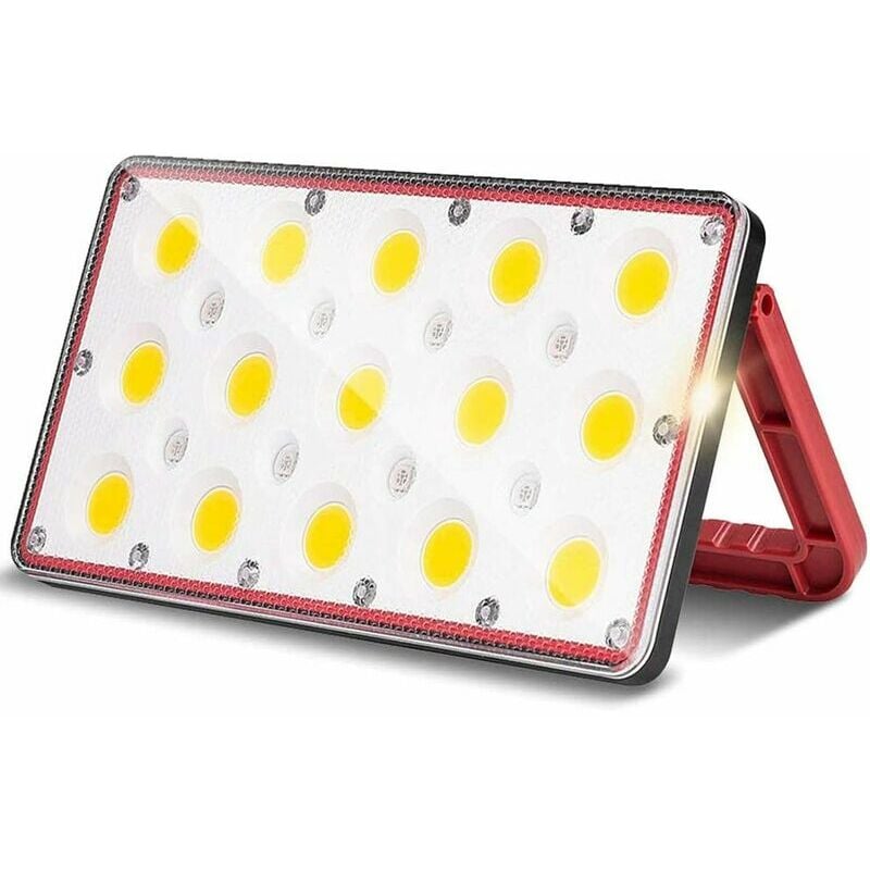 Trimec - Projecteur led Rechargeable Projecteur Chantier 24W 1000LM 5 Modes de Réglables Lampe de Travail avec Rotation à 180° Lampe led Extérieur