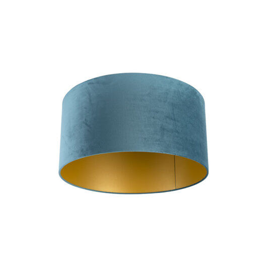 Velvet Lampshade Blue 50/50/25 with Gold Interior