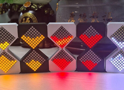 3D Hourglass LED Timer Night Light - 2 Colours, 4 Light Options