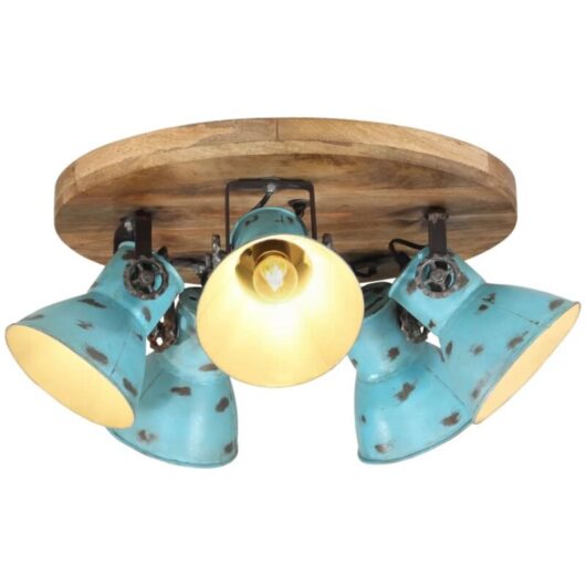 Ceiling Lamp 25 W Distressed Blue 50x50x25 cm E27 vidaXL
