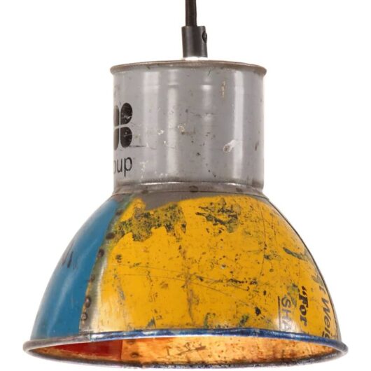 Industrial Hanging Lamp 25 W Multicolour Round 17 cm E27 vidaXL