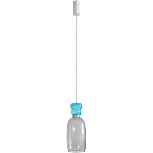 Ceiling Light "Fay" (young lifestyle) in Silver made of Glass for e.g. Kitchen (1 light source,) from Lucande