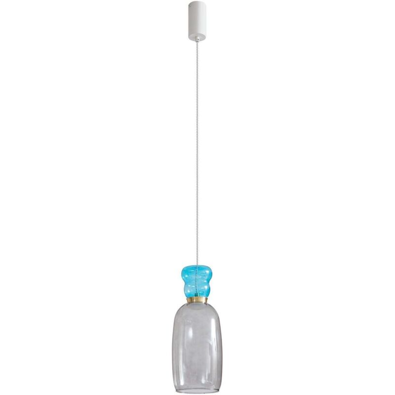 Ceiling Light "Fay" (young lifestyle) in Silver made of Glass for e.g. Kitchen (1 light source,) from Lucande