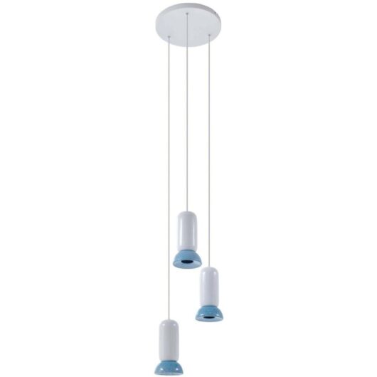 Ceiling Light "Kerimi" dimmable (scandinavian) in White made of Ceramics for e.g. Living Room & Dining Room (3 light sources, GU10) from Lindby