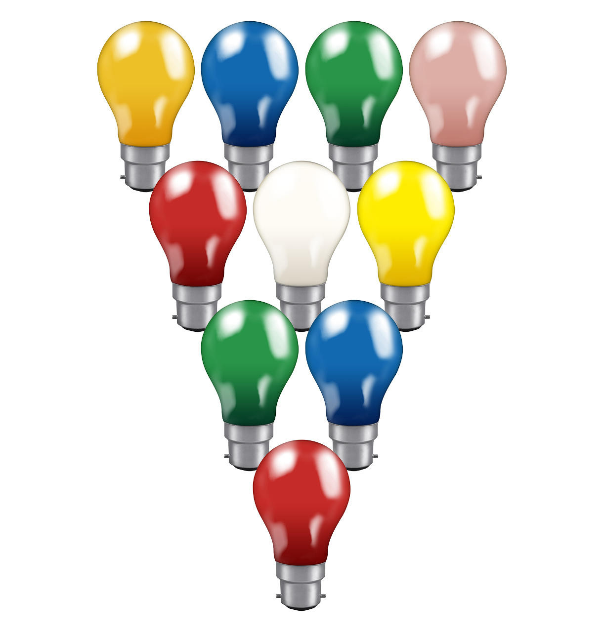 Crompton Lamps 25W Festoon GLS Light Bulbs B22 Dimmable Mixed Bayonet Coloured (10 Pack)