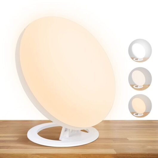 Light therapy lamp, UV-free daylight lamp 10,000-30,000 Lux, LED therapy light, 3 color temperature solar lamps