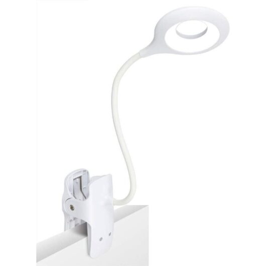 Rechargeable clip-on reading light with 28 LEDs, multiple settings for comfortable lighting
