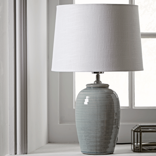 Ribbed Crackle Glaze Table Lamp