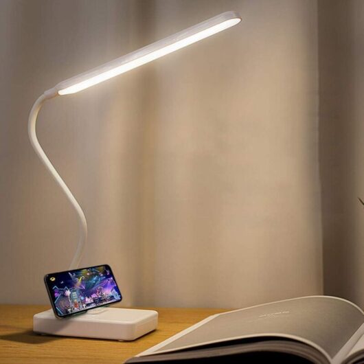 USB Rechargeable Wireless LED Desk Lamp, 2000mAh Battery Powered, Touch Control, 3 Colors, 6 Adjustable Brightness Levels, Portable Desk Lamp
