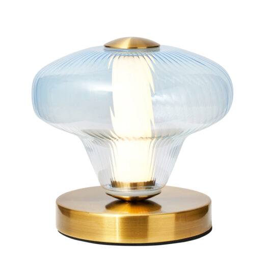 Visconte Elias LED Glass Table Lamp - Sky Blue