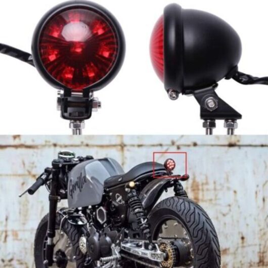12V Motorcycle Tail Lights Red LED Brake Rear Lamp for Street Bike Chopper Bobber Cafe Racer Cruiser.