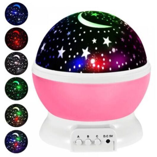 360° Rotating Ceiling Star Projection Night Light, 8 Color Modes, Baby Gift, Christmas, Birthday