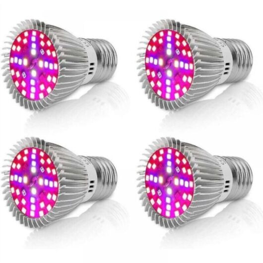 4pcs] 10W E27 led Grow Light, Full Spectrum Grow Lamp