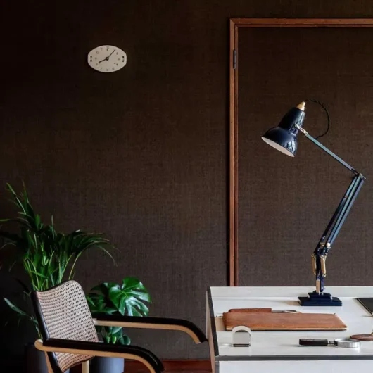 Anglepoise 32497 Original 1227 Brass Desk Lamp Ink Blue