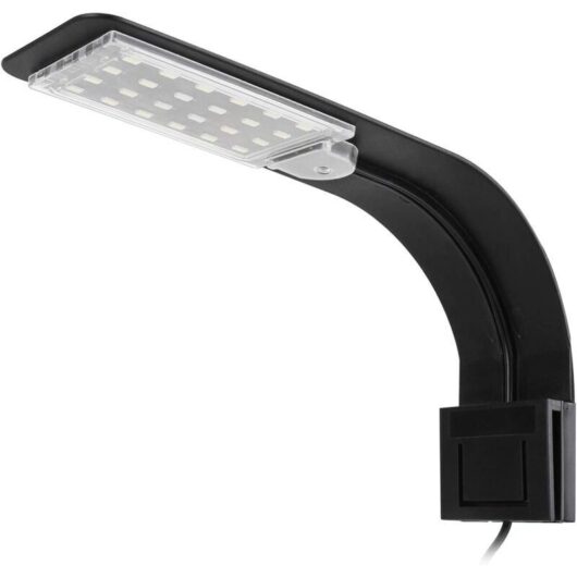 Aquarium Lamp, Ultra Thin LED Lamp, Mini Clip-on Aquarium Lamp with 24 White and Blue LEDs for Fish and Plants