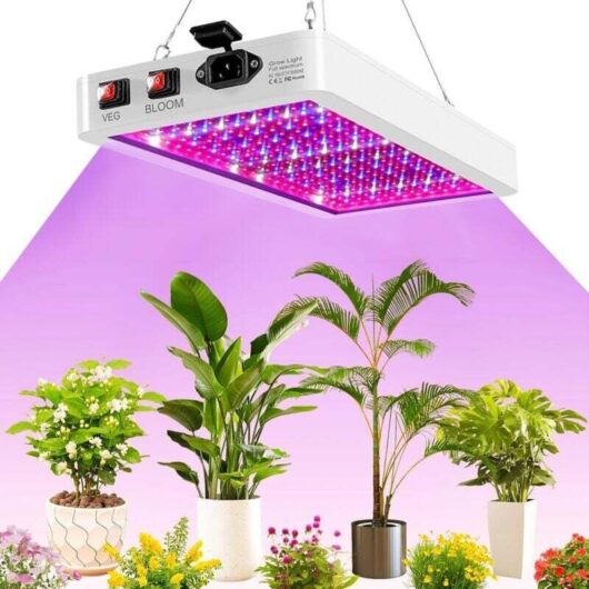 BW1000 Full Spectrum LED Grow Light with UV/IR, Dual LED Chip for Greenhouses and Indoor Plants, Vegetables and Flowers, White