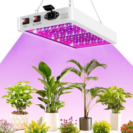 BW2000 Full Spectrum LED Grow Light with UV/IR, Dual LED Chip for Greenhouses and Indoor Plants, Vegetables and Flowers, White