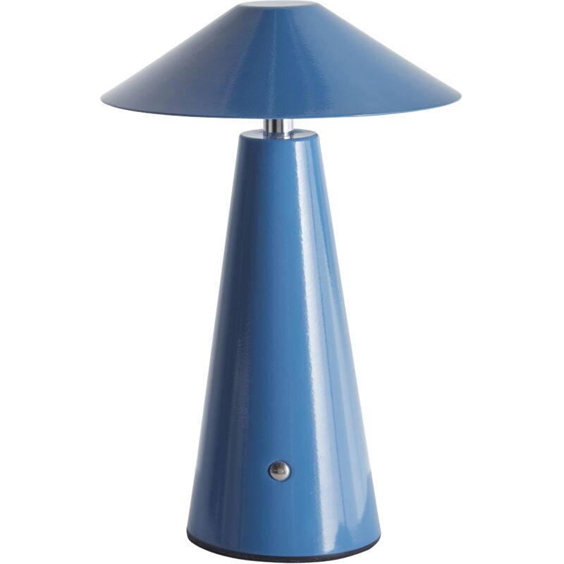 Beliani - Modern Minimalist Table Lamp Iron Indoor led Light Wireless Mushroom Blue Apayao