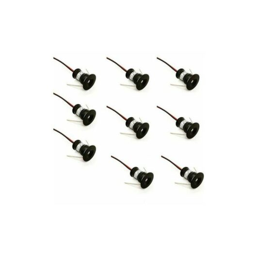 Black 9pcs 12V 1W Mini led Spotlight Recessed Lights for Kitchen Stairs Cupboard Hallway diy Lighting Warm White Cold White Showcase Small Ceiling