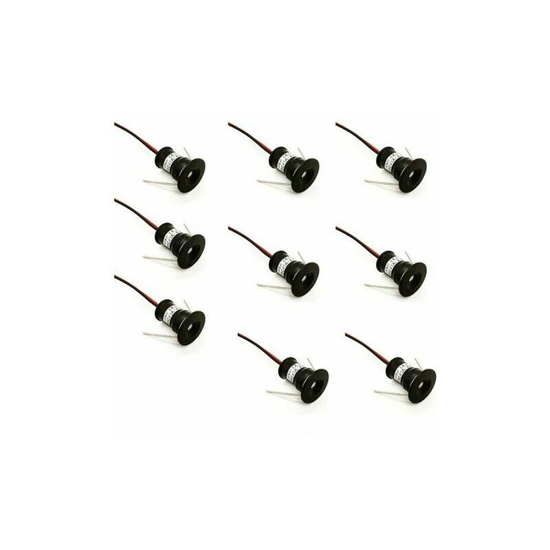 Black 9pcs 12V 1W Mini led Spotlight Recessed Lights for Kitchen Stairs Cupboard Hallway diy Lighting Warm White Cold White Showcase Small Ceiling