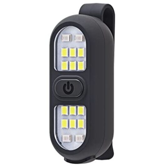 Clip-on Flashlight, Running Light for Runners, Rechargeable Safety Lights for Night Walking, Hands-Free Lamp, Portable LED Work Light, Flashing
