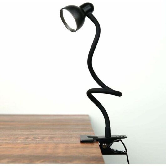 Clip-on Light Reading Lamp, 3 Colors (3000-6500K), 10 Brightness Levels, Eye-Caring LED Desk Lamp with Flexible Gooseneck Clip