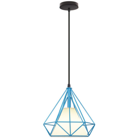 Creative Pendant Lights Modern Pendant Light Blue Iron Metal Ceiling Light 25CM E27