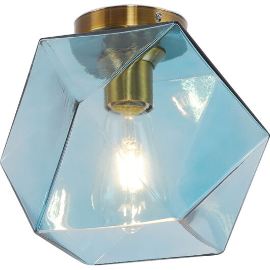 Crystal Ceiling Lamp - Retro Design Flush Mount - Avo Blue
