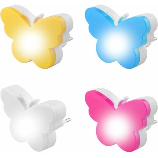 Dewdat - led Night Light Lamp Socket Kids 4 Pieces Baby Night Light Lamp Socket Light, with Interior for Nursery Room Decoration Girls Gift