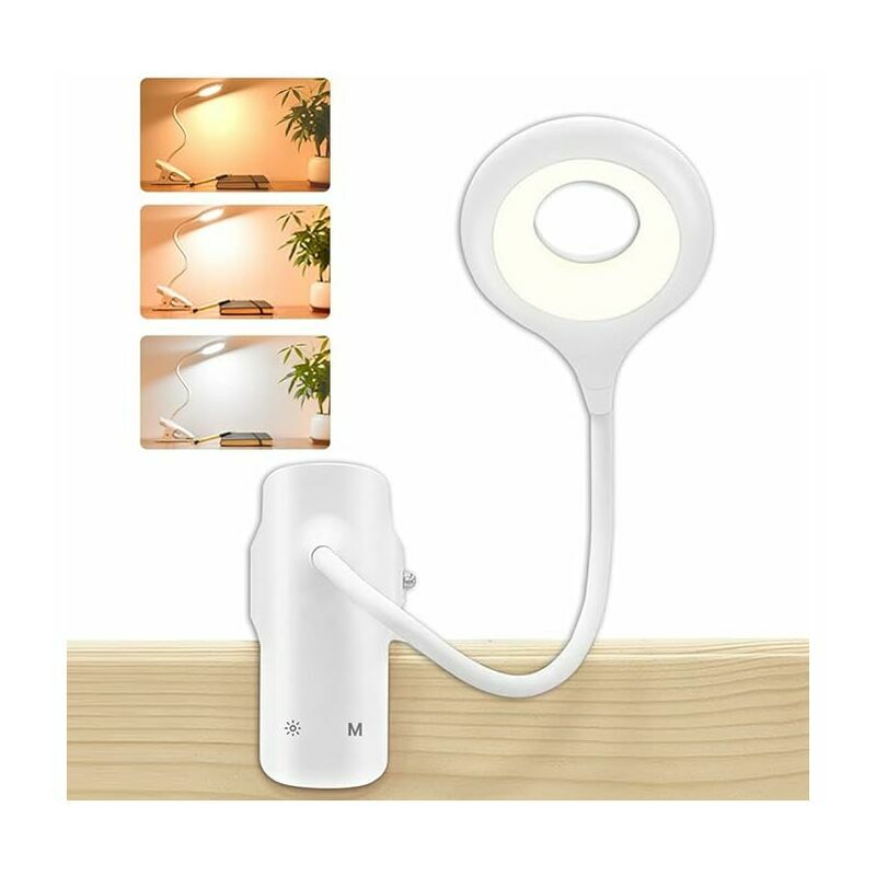 Dewdat - led Reading Light, Headboard Eye Protection Clip Lamp, 28 led Bed Reading Lights, usb Rechargeable Kids Reading Light, 9 Settings Desk Lamp