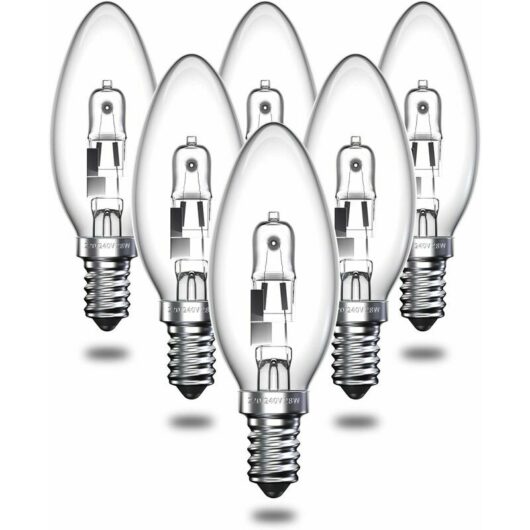 Dewdat - oRight Halogen Candle Light Bulbs 28W, E14 ses Halogen Bulb C35 Small Edison Screw Bulb Vintage Halogen Lamp - Warm White 2700K - 310lm