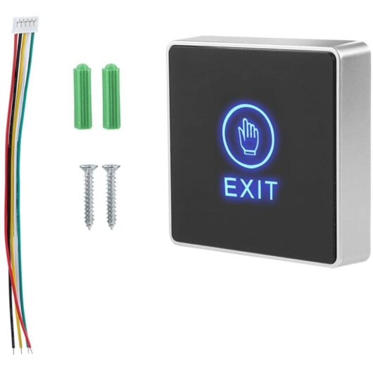 Door Release Button Release Button LED Indicator Light for Door Access Control System with Blue LED Light,Exit