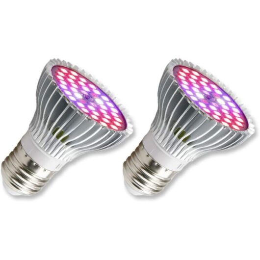 E27 LED Grow Light Bulb for Plants, 30W E27 with 40 Full Spectrum LEDs, AC 85-265V, Indoor Grow and Flower Lamp for Garden/Hydroponics/Aquarium, Pack
