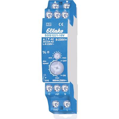 Eltako 21100800 DIN-rail dimmer Suitable for light bulbs: Halogen lamp Blue