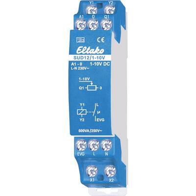 Eltako 21100802 DIN-rail dimmer Suitable for light bulbs: Fluorescent lamp, Halogen lamp Blue