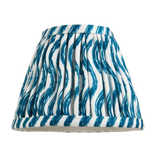 Endon 111300 Ripple Tapered Lamp Shade 16 cm In Marlin Blue